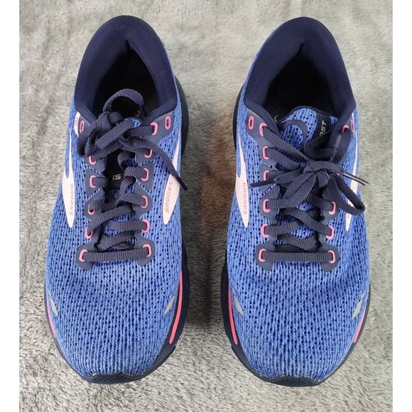 Brooks Ghost 15 Running Shoes Womens Size 9.5 Blue Peacoat Pink Athletic Sneaker - Picture 4 of 11